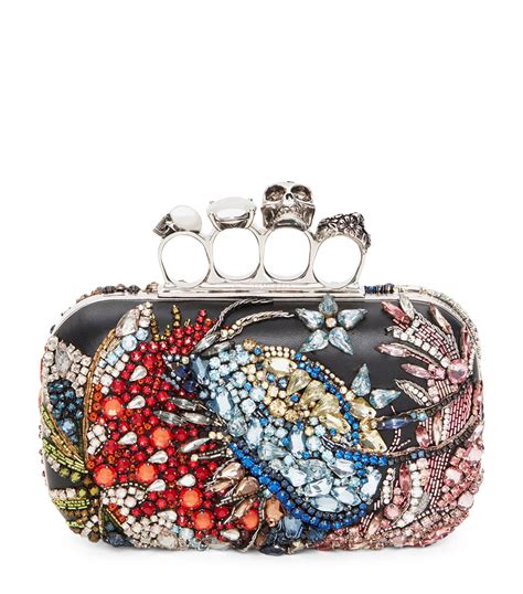 alexander mcqueen skull clutch bag.